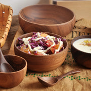 Leeseph Salad Bowls, Wooden Salad Bowls, Large Acacia Wood Serving Bowl for Fruits, Salad, Eco-friendly