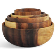 Leeseph Salad Bowls, Wooden Salad Bowls, Large Acacia Wood Serving Bowl for Fruits, Salad, Eco-friendly