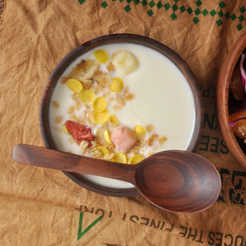 Leeseph Salad Bowls, Wooden Salad Bowls, Large Acacia Wood Serving Bowl for Fruits, Salad, Eco-friendly