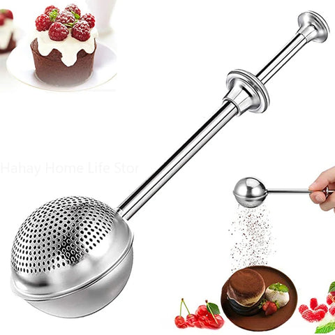 Powder Shaker Sugar Duster Flour Sugar Sieve For Powdered Sugar And Spices Cake Decorating Tool Baking Accessory