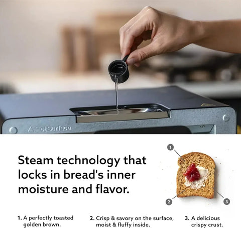 BALMUDA-The Toaster Steam Oven, 5 Cooking Modes, Sandwich Bread, Artisan  Pizza, Pastry, Compact Design