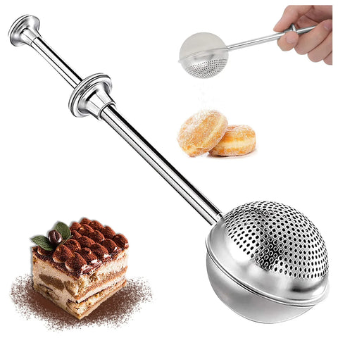 Powder Shaker Sugar Duster Flour Sugar Sieve For Powdered Sugar And Spices Cake Decorating Tool Baking Accessory