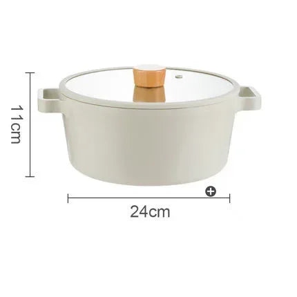 Ceramic Non Stick Pot Set Pan Fry Pan Stew Pot Electromagnetic Stove Gas Stove Universal Kitchen Single Piece Sales Cookware