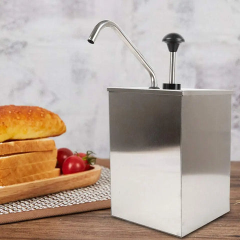 4L Single Heads 304 Stainless Steel Ketchup Mustard Dosing Dispenser Pump Condiment Sauce Pump for Kitchen New