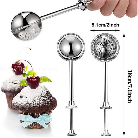 Powder Shaker Sugar Duster Flour Sugar Sieve For Powdered Sugar And Spices Cake Decorating Tool Baking Accessory