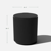 Outdoor Cooler Side Table - 2 in 1, Black, 21 inch