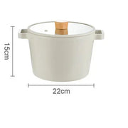 Ceramic Non Stick Pot Set Pan Fry Pan Stew Pot Electromagnetic Stove Gas Stove Universal Kitchen Single Piece Sales Cookware