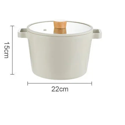 Ceramic Non Stick Pot Set Pan Fry Pan Stew Pot Electromagnetic Stove Gas Stove Universal Kitchen Single Piece Sales Cookware