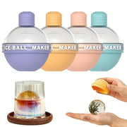 1pc Premium Silicone Ice Sphere Molds - Seamless 2.5in Ice Balls Kitchen Must-Have for Chilled Drinks & Parties Ice Cube Maker