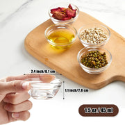 1.5oz Mini Glass Prep Bowls  Glass Ramekins Bowls  for Dish Serving Mixing Cooking Sauce Nuts Candy Dessert Salad