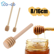 8/16CM Mini Wooden Honey Spoon Eco-Friendly Long Handle Mixing Stick Dessert Tool Wooden Stir Bar For Honey Jar Kitchen Supplies