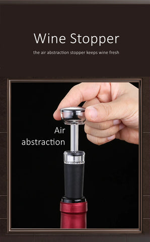 Luxury LFGB Certificate Auto Electric 304 Stainless Steel Wine Corkscrew Set Bottle Opener Home Kitchen Tool Party Accessories