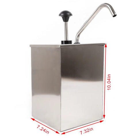 4L Single Heads 304 Stainless Steel Ketchup Mustard Dosing Dispenser Pump Condiment Sauce Pump for Kitchen New